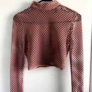 Forever 21 Pale Pink See Through Crop Top